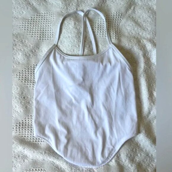 Gorgeous Pure White Free People Crop Tank Top - Picture 1 of 3